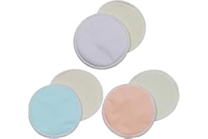 Phyxiul 母乳パッド 6枚入 オーガニックコットン 洗える ガーゼ 繰り返し使用 極度に柔らかい 母乳授乳用