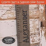 back40life | 60 "プレミアム刻印木製Growth Chartルーラーwith Embossed名バンドル 7.5"x60"