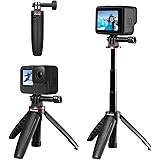 Ulanzi GoPro専用 自撮り棒 セルカ棒 3段伸縮 3way自撮り棒 伸縮一脚 三脚 ゴープロ用 DJI OSMO ACTION/OSMO POCKET用 アクションカメラ vlog アクセサリー
