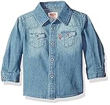 Levi's Baby Boys' Barstow Denim Western Shirt Vintage Stone 6/9 Months [並行輸入品]