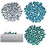 ターコイズ ストーン【パールストーン通販MK】初心者パック 夏 アソート セット（グリーン・ブルー・ホワイト/各3mm×約40粒 各3×5mm×約30粒 各3.5×8mm×約30粒）厳選 パーツ 手作りアクセサリー ネイル