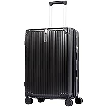 機内持ち込みOK スーツケース 拡張機能付 超軽量  (ブラック, sサイズ) スーツケース sサイズ 拡張 軽量 フロントオープン 前開き 機内