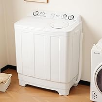 【訳アリ】ホワイト二槽式洗濯機本体 Amazon | 2槽式洗濯機 洗濯8kg/脱水槽5.5kg 二槽式洗濯機 縦型