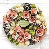 季節のインテリア　春リース　輸入リース　アートフラワーリース (B.ストロベリーミルク)