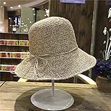 Hatrita-J 日係特菲草細引き?草日除け帽さん日焼け止めは遊びに関してはリゾート草編み帽紫外線は砂浜帽,g