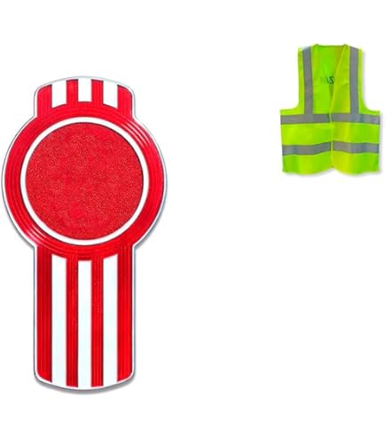 Fits For Kenworth Bug Hood Grille Logo Emblem Badge Chrome Red - Foto 12