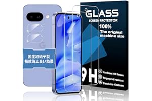 Made in Japan: Tempered Glass Screen Protector Set for Google Pixel 9A, 2+2 Pieces, Includes Camera Lens Protectors, Pixel 9A Film (2 Pieces) + Lens Protectors (2 Pieces), Pixel 9A Screen Protection