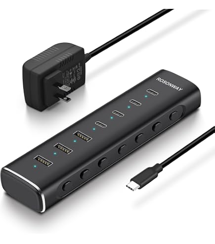 Yottamaster 7ポート USB データハブ Type C Amazon | Yottamaster 7ポート USB 3.2 Gen2 データハブ - 10Gbps Type