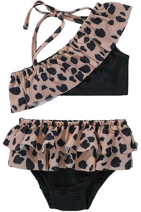 leopard ruffle swimsuit