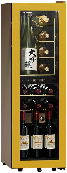 Areti(アレティ) ワインセラー ボトル 22本 缶 3本 右開き 加湿機能付き 家庭用 日本酒 収納可能 二温度管理式 コンプレッサー s2466R ワイン冷蔵庫 サカリュエ 潤金 - 1