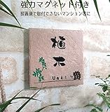 ≪送料無料≫デザイン表札強力マグネット仕様！シンプルだけどカワイイ♪タイル プレート 絵柄、文字の配色を自由に変えられます。