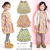 (ラポシェビスキュイ) La poche biscuit 秋'15 小鳥とお花のワンピース 120 レッド