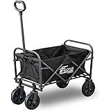 FIELDOOR ワイルドマルチキャリー 【コンパクト】 ブラックフレーム 耐荷重80kg 折りたたみ式多用途キャリーカート アウトドア キャンプ レジャー