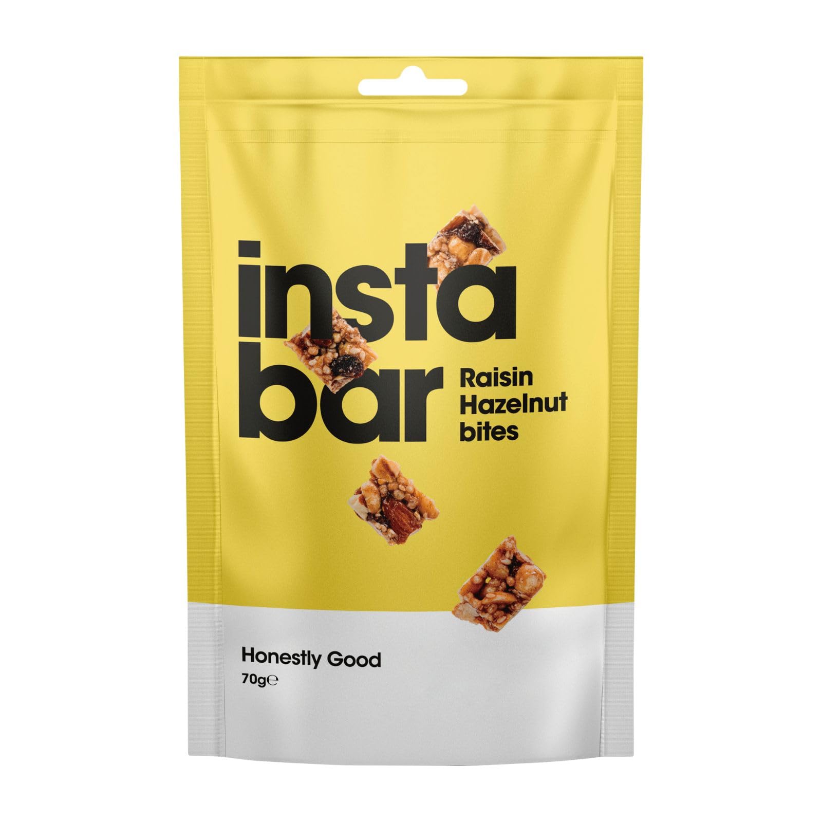 【44%OFF】【361円】 インスタバー グルテンフリー ギルトフリー プロテイン レーズン&ヘーゼルナッツバイツ 70g