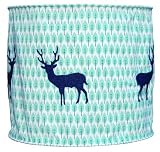 Taftan Deer Lampshade Fabric (35 cm, Dark Blue/ Green) by Taftan