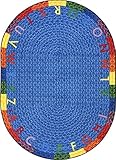 Joy Carpets Kid Essentials Early Childhood Alphabet Braid Rug Multicolored 7'8 x 10'9 [並行輸入品]