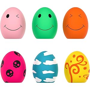 犬おもちゃ 音の出る 【6点セット】 噛むおもちゃ ストレス解消 運動不足 卵の形 中小型犬に適用