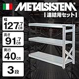 METALSISTEM　メタルシステム3段　連結セット（奥行40cm）　W1277xH917