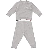 [モンクレール] MONCLER チビロゴデザイン KIDS BABY 長袖トレーナー スウェットパンツ セットアップ 選べるカラー 8M737 20 809AC [並行輸入品] (980／GRAY, 12/18(12-18ヶ月程度のお子様向け))