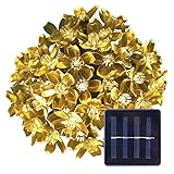 LE? 23ft 17m LED Solar Fairy Lights, Waterproof, 50 LEDs, Warm White, Portable, with Light Sensor, O