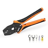 KF CPTEC 圧着工具 裸圧着端子 1.25-8mm²裸端子・銅コネクタ対応、JIS準拠 KF-8MA