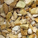 天然石 砕石砂利 3-4cm 20kg クリームイエロー (ガーデニングに最適 黄色砂利）