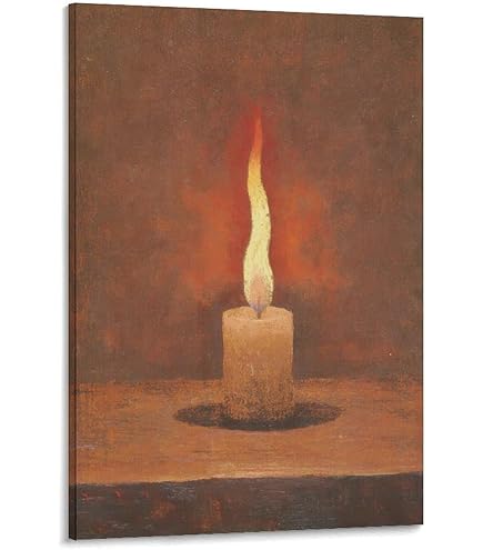 Amazon.co.jp: 高島野十郎 蝋燭 ろうそく 巧藝画 手彩色 複製画 SM