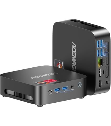 ACEMAGICIAN [Dual LAN Mini Gaming PC AMD Ryzen 7 5800U Mini PC