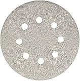 Bosch SR5W040 5-Inch Hook & Loop Sanding Disc, 8-Hole, White, 40 Grit, 5 Pack [並行輸入品]
