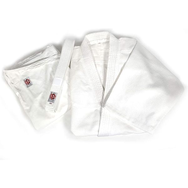 Amazon.co.jp: 【合気道】晒合気道衣上下帯3点（道着・股下・帯