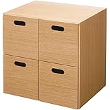 無印良品 スタッキングチェスト 幅37×奥行28×高さ37cm 引出し4個 オーク材突板 12381167
