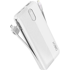 最新版 モバイルバッテリー 大容量 22800mAh 小型 急速充電 スマホ充電器 2ケーブル内蔵(Lightning…