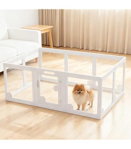 Amazon | HAKOPE ペットサークル 犬 サークル 室内 透明 ドア付き 滑り