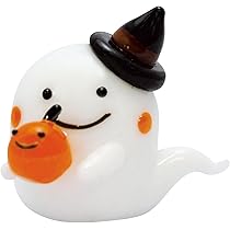 Amazon.co.jp: かわいい手作り ガラス細工 ハロウィン おばけ紳士