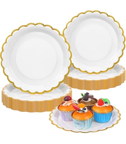 Amazon.co.jp: HOIRIX 9インチ カラフルな丸い紙皿 40枚 使い捨て紙皿