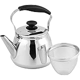 パール金属 広口 ケットル 5.0L 茶こしアミ付 18-8 ステンレス製 IH対応 フレッティIII HB-5647