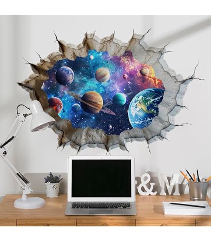 Amazon.co.jp: ウォールステッカー 宇宙 おしゃれ 銀河 ユニーク 3D風