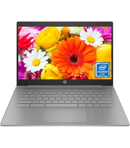 HP 14 Laptop, 14\" HD (1366 X 768), Non-Touch, Intel Celeron, 4 GB RAM, 64GB EMMC, Intel UHD Graphics 600, Windows 11 S