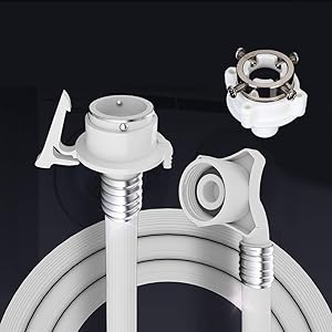 自動洗濯機給水ホース 洗濯機給水ホース 抜け防止 水漏れ防止 通用 BestU 給水ホース ホースクランプ付き(1.5m…