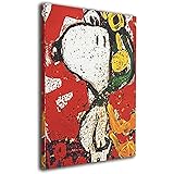 Amazon Co Jp Snoopy モダン インテリア絵画 アートパネル パネル アートフレーム インテリア キャンバス 魅力的な芸術 ピーナッツ スヌーピー Snoopy 40x50cm フレーム付き ホーム キッチン