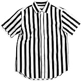 Amazon Quintetto クインテット ストライプ 長袖シャツ メンズ 白黒 シャツ モノトーン 日本製 01 シャツ 通販