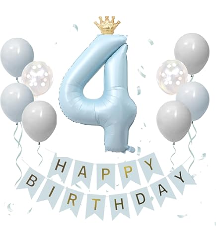 Amazon | 4歳 誕生日 バルーン 風船 セット 大きい 40inch クリーム 白