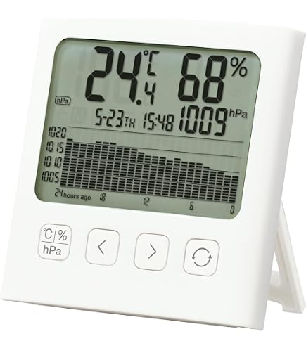 Amazon.co.jp: タニタ 温湿度計 気圧計【気圧/気温/湿度の変化が大画面