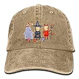 大人 デニム キャップハロウィン 今季最新 ダンスの帽子 レジャー・キャップ UVカット 紫外線対策 日よけ 小顔効果 プリント付き 無地 ベージュ