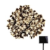 RPGT ソーラー LEDイルミネーションライト 43m 400LED 桜の花 ソーラーライトストリング USB充電式 防水 8ライトモード ソーラー充電式 さくらタイプ クリスマスガーデン装飾ライト