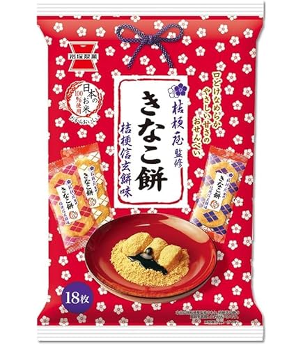 Amazon.co.jp: 岩塚製菓 きなこ餅 桔梗信玄餅味 18枚×6袋 : 食品・飲料
