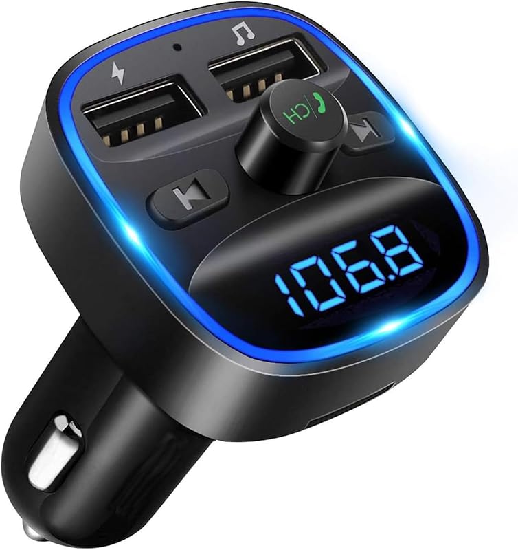 2026新登場 FMトランスミッター 車載充電器 Bluetooth USB急速充電 Bluetooth/U-ディスク対応 2つの音楽再生モード 2ポート対応 12V-24V車対応 LEDディスプレイ ハンズフリー通話 バッテリー電圧測定