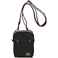 [ポーター] エルファイン ショルダーバッグタテ 383-06694 クロスボディ サコッシュ ミニ L-fine 吉田鞄 メンズ レディース ユニセックス 赤 黒 ILS 共同企画 Mini Shoulder Bag 黒赤 赤黒 ブラック 裏地 レ