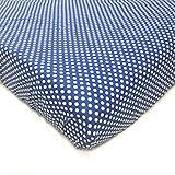 One Grace Place Simplicity Blue Changing Pad Cover, Blue and White