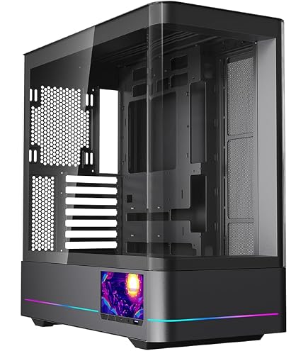 JONSBO D41 MESH SC Black ATX Computer Case with Screen, ATX PC Case Mid Tower/Support RTX 4090(335-400mm) GPU 360/280AIO,Power A-TX/SFX JONSBO D41 MESH SC Black ATX Computer Case with Screen, ATX PC Case Mid Tower/Support RTX 4090(335-400mm) GPU 360/280AIO,Power A-TX/SFX